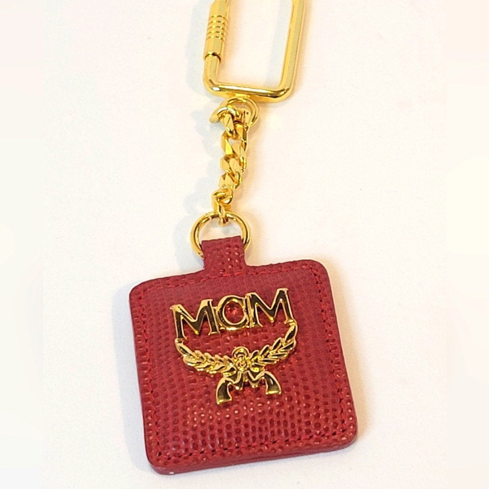 MCM Leather Keychain